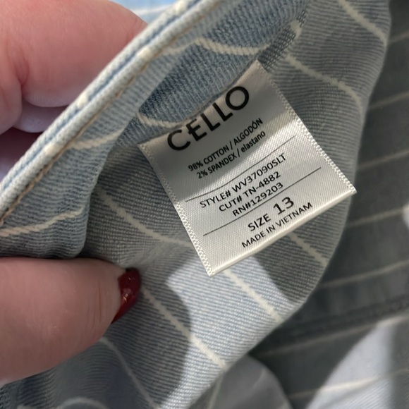 Striped Bell Bottom Jeans - Picture 7 of 10